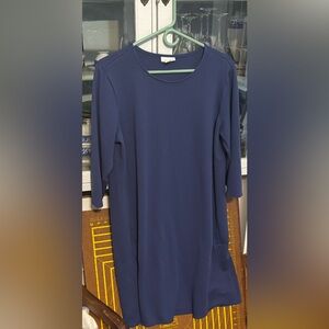 J. Jill Navy Ponte Dress W 1X